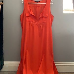 FOREVER21 Orange Sleeve-less Summer Dress